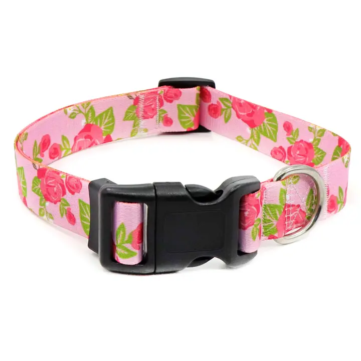 Collar Ajustable Para Perros Pequeños Medianos Y Grandes Estilo Floral Para Caminar Collar Para Gatos Y Puppies Suministros Para Mascotas Pitbull - 1