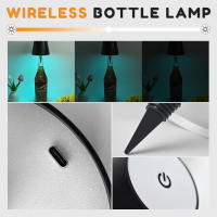Lámpara De Mesa LED Recargable Con Interruptor Táctil 3 Colores Luz Nocturna Para Bar Club Cena Hogar Café Decoración Ambiental En Botella De Vino - details 4