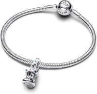 PANDORA Moments 793586 C01 Brecloque Carrousel Rotary y Argent Sterling Avec cristaux Compatible Avec Les Bracelets Moments, Rot, Argent Sterling, Cristal artificiel, Coma con envase de Caja de Joint original. - details 1