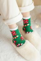 7 Pares De Calcetines De Navidad De Poliéster Coral Suaves Y Agradables Para Mujer Con Diseños De Santa Cielo Y Esquimales Regalo De Invierno Para Niña - details 4