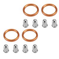 4 Gaxetillas De Escape Y 8 Tornillos Para Honda CB500 CB550 VF500/700/750 VFR750/800 Cubiertas Y Molduras Ornamentales - details 0