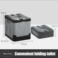 Folding Toilet Portable Collapsible Anti-Odor Car Toilet for Adult Self-Driving Travel Camping Emergency Toilet  Multifunctional Storage Box - details 3