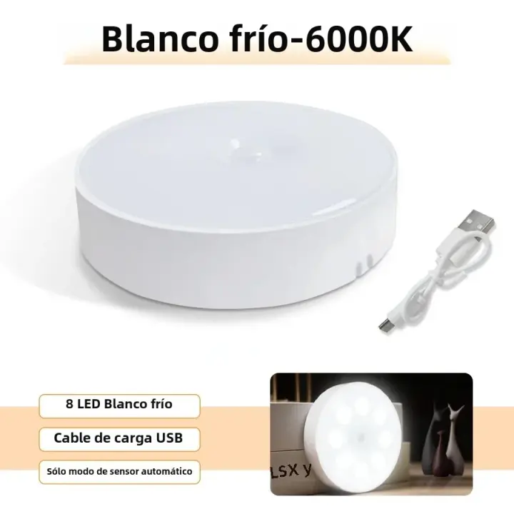 Lámpara Nocturna LED Con Sensor De Movimiento Recargable USB Base Magnética Para Cocina Dormitorio Iluminación De Pared Escaleras - 1