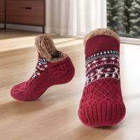 Calcetines Térmicos Para Hombre Y Mujer Invierno Calientes Cortos De Algodón Grueso Suaves Antideslizantes Para El Hogar Y Dormir Fuzzy Fluffy - details 2