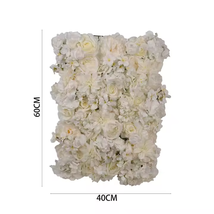 Poenia Arte Floral - Jardín Vertical Flor de Hortensia y Rosas Artificiales - 60x40cm - REF 631043 - Decoración Realista - 1