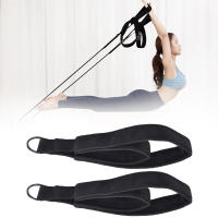 2pcs Anillas De Pilates Dobles Con Correas Para Pies En Negro Equipo De Fitness Reformer Con D-rings Bandas De Resistencia De Poliéster - details 9