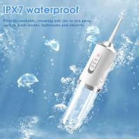 Irrigador Dental Eléctrico Portátil Con 4 Boquillas Limpiador Oral Máquina De Lavado De Boca 200ml Frecuencia De Pulso - details 5