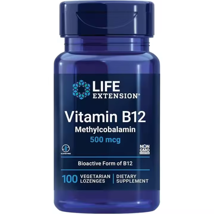 Life Extension Vitamina B12 | Alta Absorción | Energía, Sistema Nervioso y Salud Cognitiva | 5000 mcg | 100 cápsulas - 1
