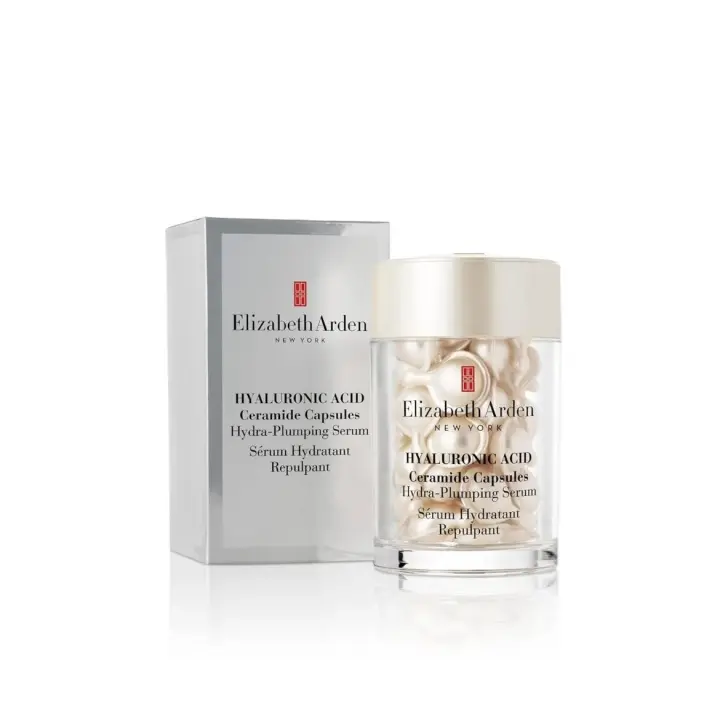 Elizabeth Arden Sérum Ácido Hialurónico y Ceramidas 30 Cápsulas con Extracto de Jengibre - Hidratante y Redensificante para un Efecto Antiedad y Reafirmante - Monodosis - 1