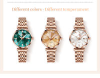 Reloj De Mujer OLEVS Elegante Y Moderno Con Forma De Rombo Resistente Al Agua De Cuarzo Con Correa De Acero Inoxidable Y Espejo Original Fecha - details 13