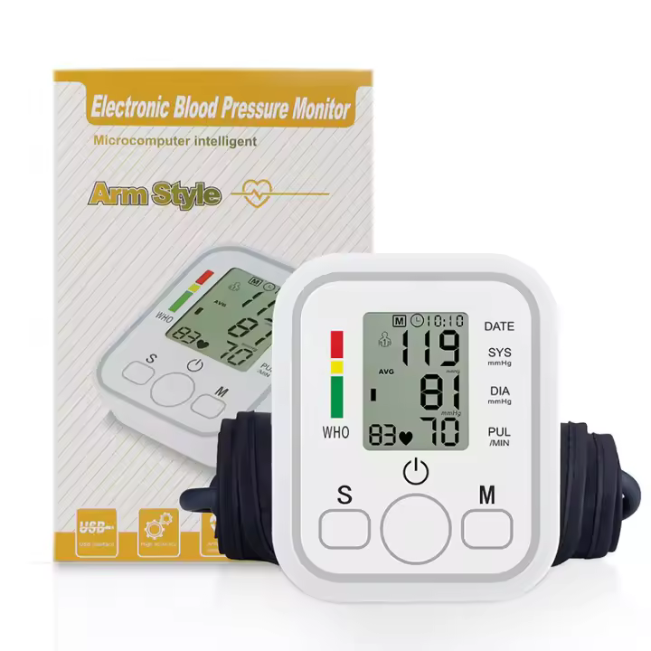 SANITAS SBC 22 tensiómetro de muñeca,S01 Pantalla Blanca enchufable + watería Modelo de Voz esfigmomanómetro con cable de Alimentación, Esfigmomanómetro electrónico esfigmomanómetro de degree médico superior Brazomás - 1