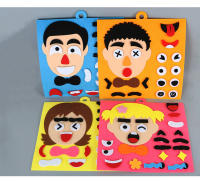Rompecabezas 3D Divertido Juego De Expresiones Faciales Montessori Educativo Para Niños 30 Cm Autoadhesivos De Caras - details 8