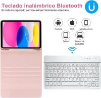 FGNS Funda con Teclado Español Ñ para Lenovo K10 10.3"/Lenovo M10 FHD Plus(2nd Gen),Carcasa PU Delgada rotectora Delgada con Ranura de Lápiz  con Teclado Bluetooth Desmontable para  Lenovo Tab K10 10.3"/M10 FHD Plus TB-X606F/X606X/TB-X6C6F - details 1