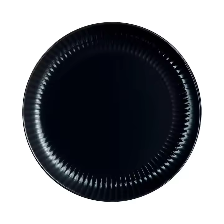 Luminarc Cottage Plato Llano Vidrio 25cm Negro Brillo Francia Ecológico Saludable - 1