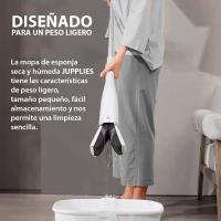 JUPPLIES Fregona Mopa para Limpiar Azulejos y Paredes - Fregona Autoescurrible 360ª Super Absorbente - Fregona Multifuncional para Limpieza - Mopa de Limpieza Diseño Minimalista - details 1