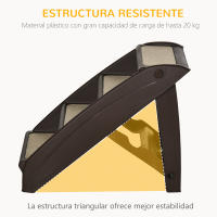 PawHut Escalera Plegable para Mascotas de 4 Peldaños Escalón para Perros Gatos Portátil con Alfombras Antideslizantes para Cama Sofá Carga 20 kg 62x38x49,5 cm - details 5