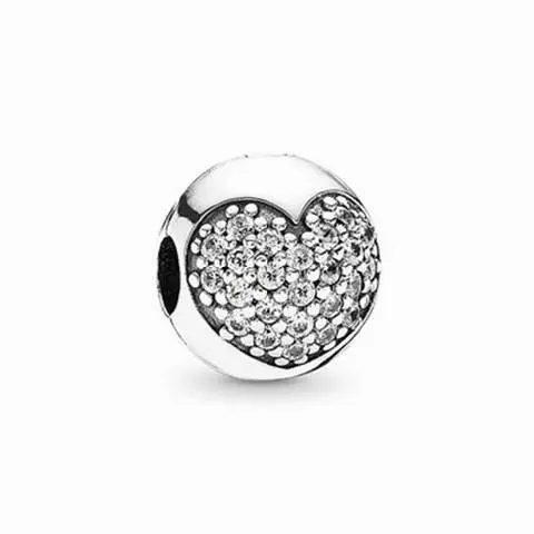 Charm Pandora Clip Corazón pavé Transparente 791053CZ - 1
