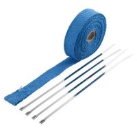 Cinta Térmica De Fibra De Vidrio Para Moto 5M Roll Protección Contra Calor Para Escape Tubo De Cabeza Con Cordones De Acero Inoxidable - details 8