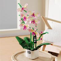 Bloques De Construcción Creativos Con Orquídeas Y Estrellas Azules Juguetes De Artesanía Para Niñas Edad Recomendada 6-12 Años Material ABS Sin Batería Producido En China - details 0