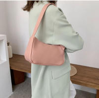 Bolso De Hombro Para Mujer Estilo Retro De Cuero PU Forma De Baguette Con Lazo Cerrado Por Cremallera Bolso Suave De Negocios - details 6