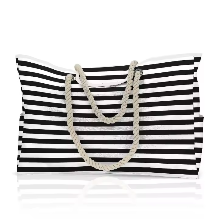 Bolsa de Playa para Mujer Bolsa de Playa Grande, Bolsa de Playa a prueba de Arena impermeable with Cremallera, Bolsa de Playa de piscina Grande - 1