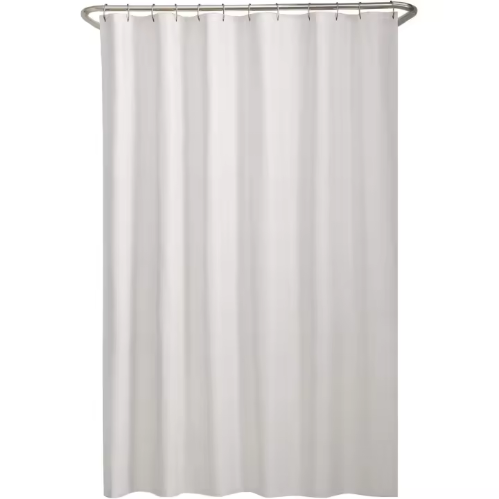 Cortina de ducha blanca impermeable para baño, PVEA, con anilla, 180 x 180 cm - 1