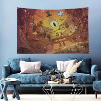 Bandera De Trabajo De Gravity Falls Para Decoración De Habitaciones Y Exterior Material Poliéster Estilo Colgante Sin Personalizar - details 5