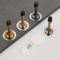 Parador De Puerta De Goma Y Acero Inoxidable Para Pared Con Tornillos Para Instalación En El Piso Para Dormitorio Y Hogar Herramientas De Hardware - details 2