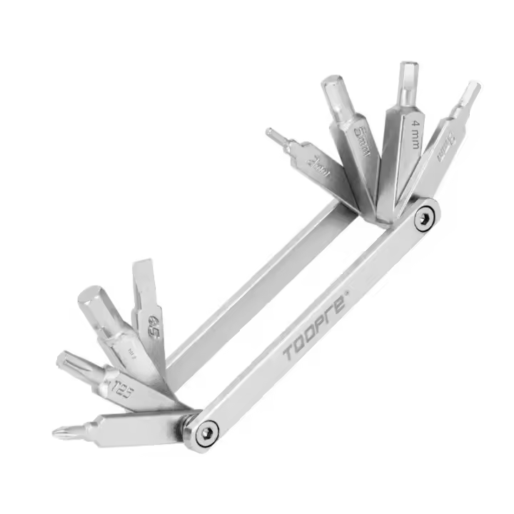 TOOPRE Set De Herramientas Multifuncionales Para Bicicleta De Montaña Desmontaje Combinación De Llaves De Fijación Hexagonal Y Destornilladores En Acero Cromo Vanadio 40CRV - 1
