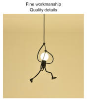 Lámpara Colgante LED Vintage De Hierro Pequeño Hombre Para Decoración De Hogar Dormitorio Infantil Comedor Mesa De Comedor - details 9