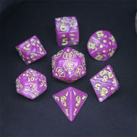 Juego De 7 Dados Multifacéticos Para RPG D&D D4/D6/D8/D10/D12/D20 Colores Aleatorios Juego De Tablero De Juegos De Mesa - details 0