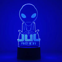 Lámpara De Mesa Colorida Anime 3D Julien Mari Para Decoración De Habitación Infantil Y Escritorio De Oficina Regalo Rapper Jul - details 3