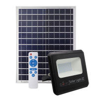 Proyector de luz Solar fabrilamp foco de luz modelo  Malaquita 60w 6500k Negro 5400lm (23x25,5x6,5)(35x35x2)cm Mando Y Cable 5m - details 1