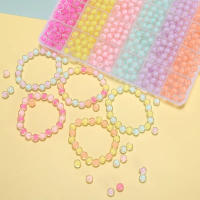 Kit De Hacer Pulseras Con Bolas De Arcilla Polimérica Rosa Con Varias Combinaciones Y Hebilla De Concha Y Cierre De Langosta - details 1