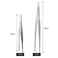 Pinzas De Acero Inoxidable Para Jardín Y Cocina Herramienta De Barbecue Longa Pinza De Alimentos Sin Dientes Y Doble Fuerza - details 5