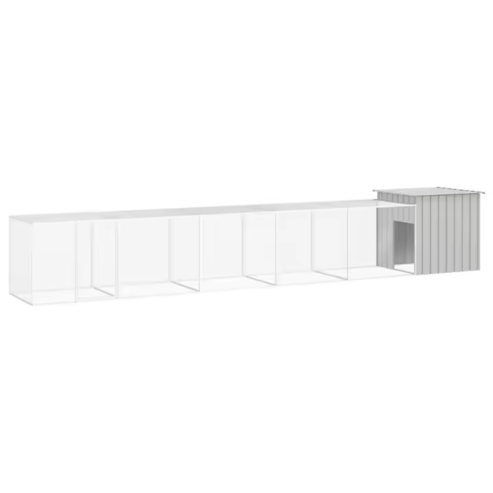 vidaXL Gallinero de acero galvanizado 600x91x100 cm jaula gallinero Color Gris,  Antracita, y mas - 1
