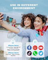 FGNS. Micrófono inalámbrico Lavalier para iPhone iPad 2 transmisores y 1 Receptor con carga , micrófono inalámbrico  Plug-Play para grabación,transmisión en Vivo, Youtube, TikTok, reducción de Ruido Inteligente, sincronización automática - details 2