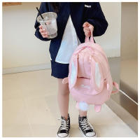 Mochila Personalizada Kawaii Con Orejas De Conejo Y Colgante De Oso Peluche Para Niñas Escolar Con Cierre De Cremallera Material Nylon Y Poliéster - details 29