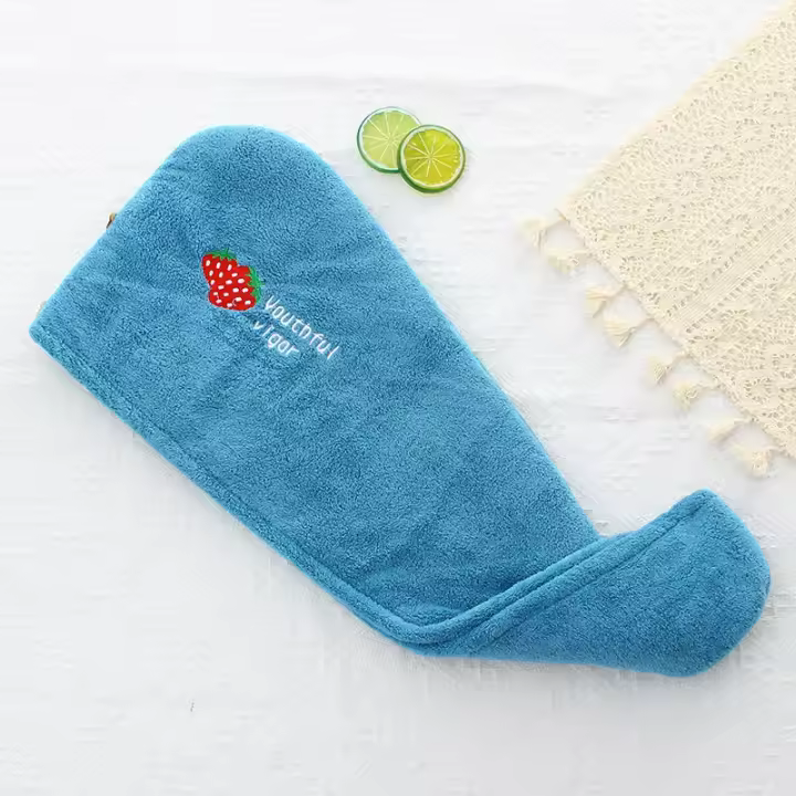 Toalla De Secado Rápido Para El Cabello Microfibra Antirremolques Toalla De Cabello Para Niñas Sombrero De Ducha Playa - 1