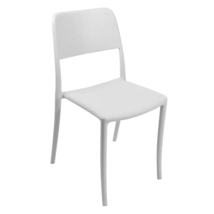 Juego de dos sillas MOIA de polipropileno blanco - 1
