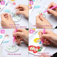 8Pcs 5D DIY Pintura De Diamantes Kit De Pegatinas De Princesa Cartoon Hechas a Mano Mosaico De Diamantes Para Manualidades - details 1