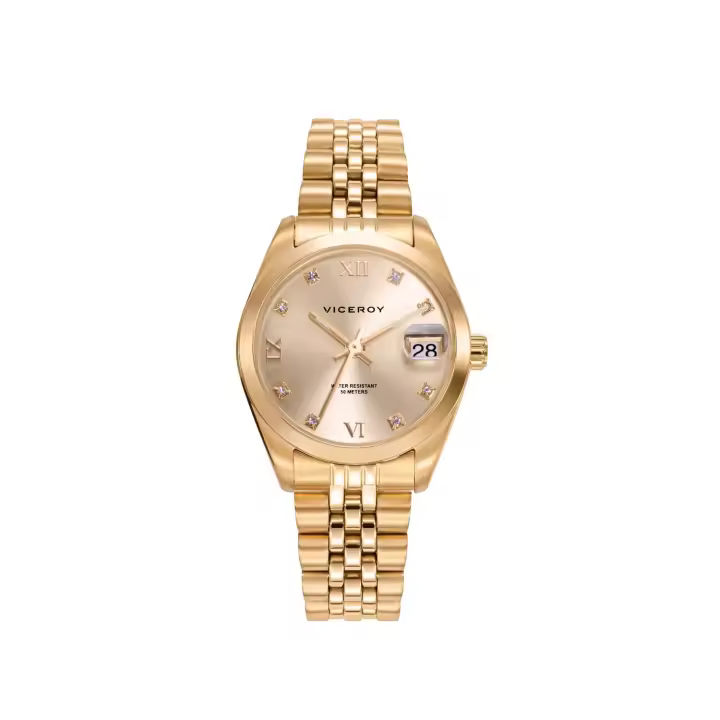Reloj Viceroy 42414-23 mujer acero dorado - 1