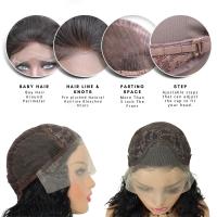 Pelucas Sintéticas Largas Y Rizadas De Encaje Frontal Para Mujeres Negras Con Pelo Fino Y Ondulado Resistente Al Calor 13x3 - details 6