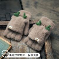 Guantes De Navidad Con Reino Para Mujeres Y Niñas Estilo Plegable Mitad Dedo Llenos De Terciopelo Y Poliéster Unisex - details 27