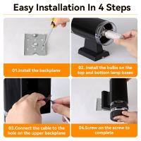 Lámpara De Pared Exterior LED IP65 Impermeable E27 Para Porche Puerta Frontal Jardín Estilo Moderno Soporte Para Bombilla Reemplazable - details 23