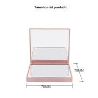 Espejo De Maquillaje Portátil Con 6 Luces Magnificador Doblegable Para Viajes Rosa Negra Blanca Espejo De Cosméticos Vanity - details 9