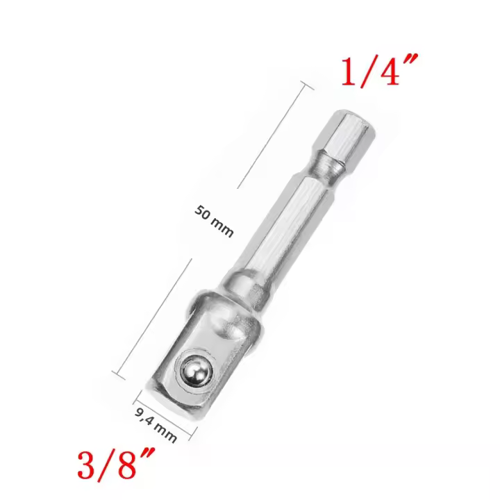 Adaptador De Llave Hexagonal De Acero Vanadio Cromo a 1/4" 3/8" 1/2" Para Brocas De Taladro Herramientas Eléctricas - 1