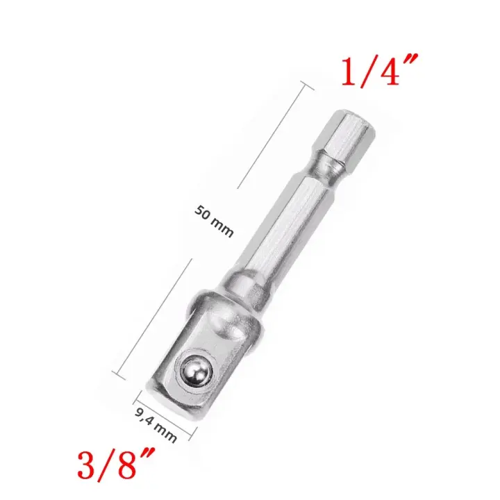 Adaptador De Llave Hexagonal De Acero Vanadio Cromo a 1/4" 3/8" 1/2" Para Brocas De Taladro Herramientas Eléctricas - 1