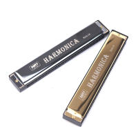 Harmonica Profesional De 24 Agujeros Para Principiantes Instrumento Musical De Metal Organ Blues Harp Harmonium - details 0