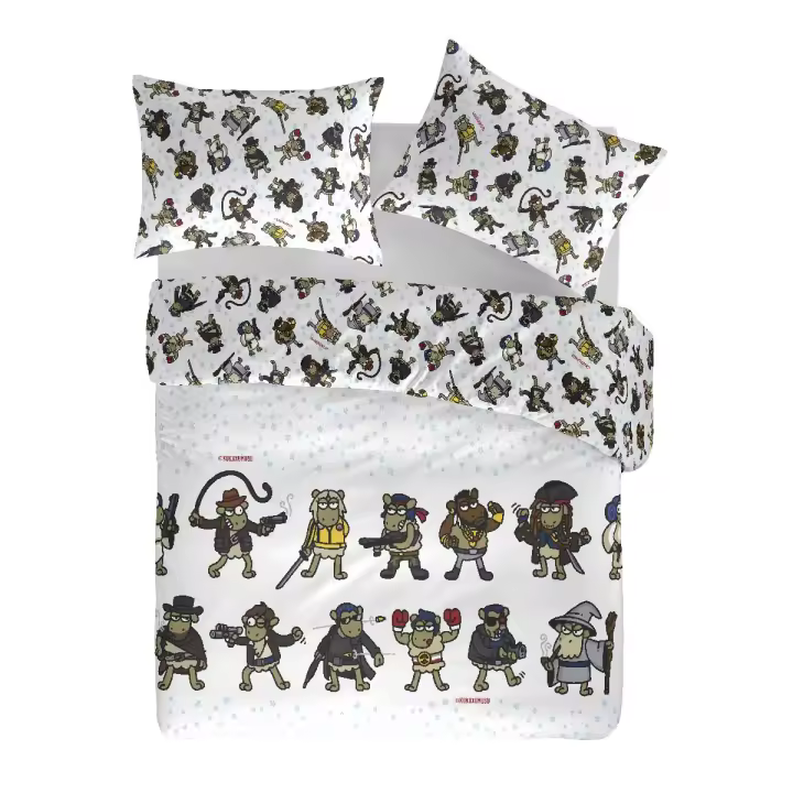 KUKUXUMUSU - Funda nórdica reversible MOVIE STARS 100% algodón, 144 hilos. Disponible en varios tamaños. Fabricado en ESpaña - 1